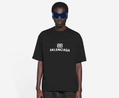 BALENCIAGA巴黎世家BB PIXEL女士时尚休闲T恤